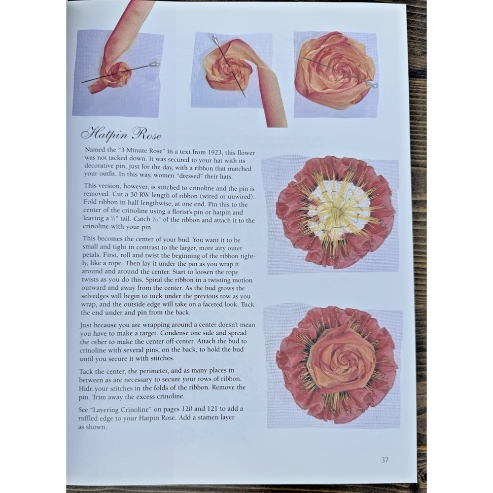 Ribbon Flowers Silk Ribbon Flower Making Millinery Book Candace Kling - Picture 7 of 13